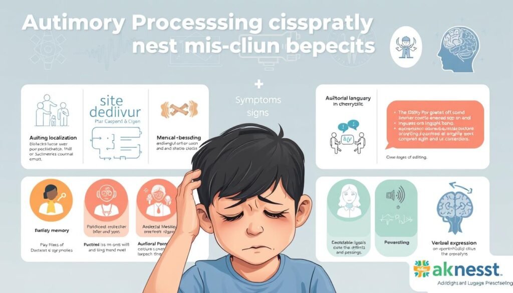 أعراض القصور في المعالجة السمعية والتعبير اللفظي